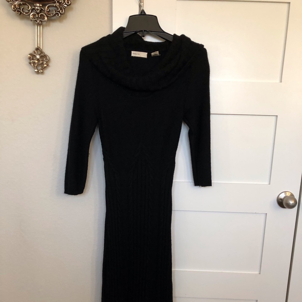Sleeping on Snow sweater dress with cowl neck